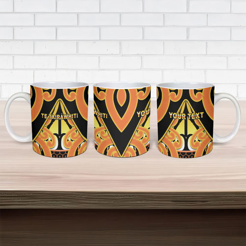 Personalised New Zealand Te Tairawhiti Ceramic Mug Maori Koru Pattern