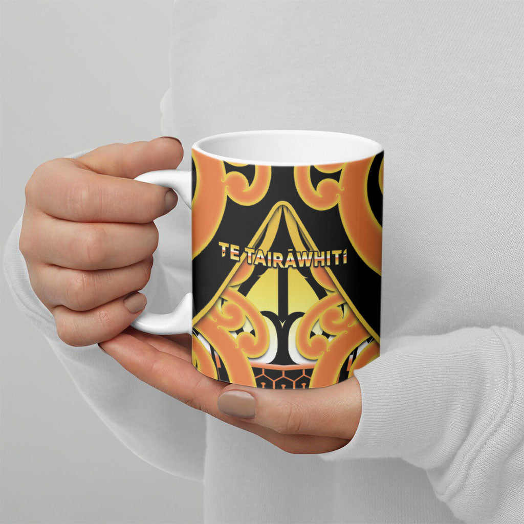 Personalised New Zealand Te Tairawhiti Ceramic Mug Maori Koru Pattern