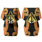 Personalised New Zealand Te Tairawhiti Couples Matching Off Shoulder Short Dress and Hawaiian Shirt Maori Koru Pattern
