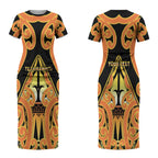 Personalised New Zealand Te Tairawhiti Couples Matching Short Sleeve Bodycon Dress and Hawaiian Shirt Maori Koru Pattern