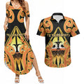 Personalised New Zealand Te Tairawhiti Couples Matching Summer Maxi Dress and Hawaiian Shirt Maori Koru Pattern