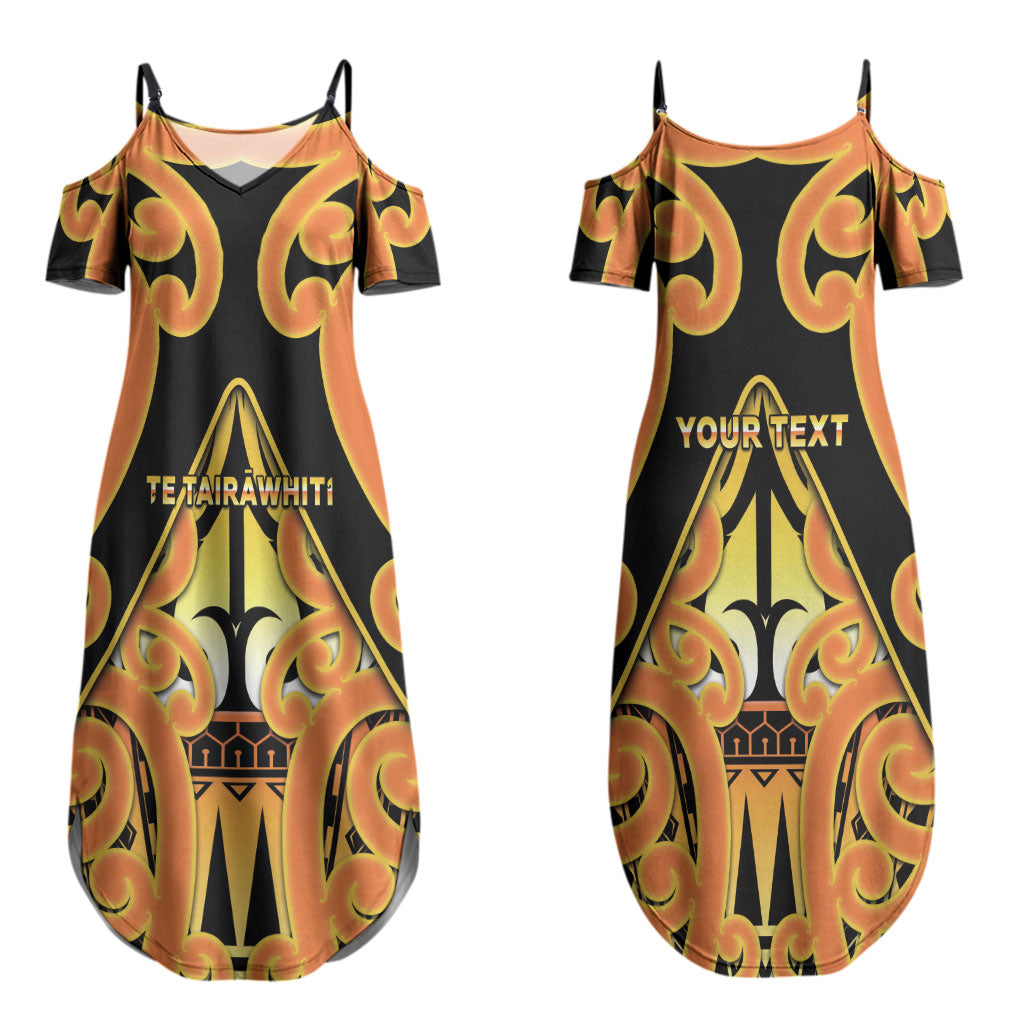 Personalised New Zealand Te Tairawhiti Couples Matching Summer Maxi Dress and Long Sleeve Button Shirt Maori Koru Pattern