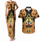 Personalised New Zealand Te Tairawhiti Couples Matching Tank Maxi Dress and Hawaiian Shirt Maori Koru Pattern