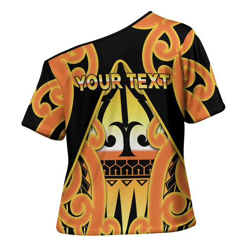 Personalised New Zealand Te Tairawhiti Cross Shoulder Shirt Maori Koru Pattern