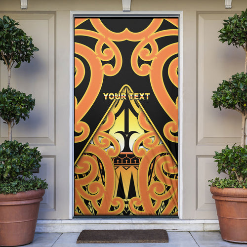 Personalised New Zealand Te Tairawhiti Door Cover Maori Koru Pattern