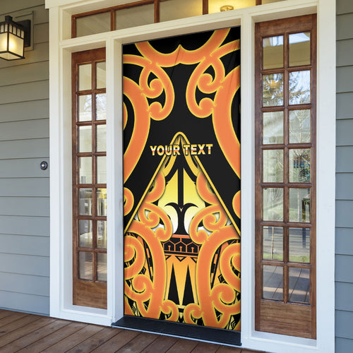 Personalised New Zealand Te Tairawhiti Door Cover Maori Koru Pattern