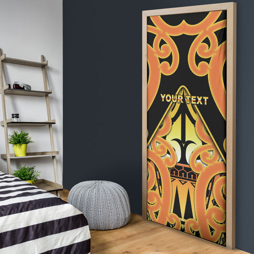 Personalised New Zealand Te Tairawhiti Door Cover Maori Koru Pattern