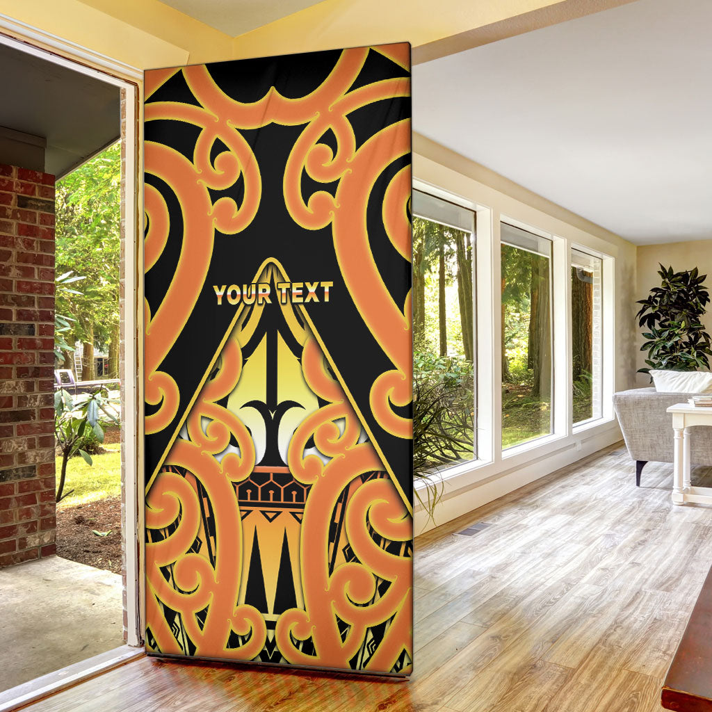 Personalised New Zealand Te Tairawhiti Door Cover Maori Koru Pattern