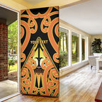 Personalised New Zealand Te Tairawhiti Door Cover Maori Koru Pattern