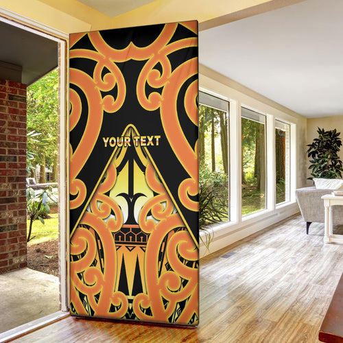 Personalised New Zealand Te Tairawhiti Door Cover Maori Koru Pattern