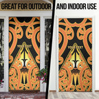 Personalised New Zealand Te Tairawhiti Door Cover Maori Koru Pattern