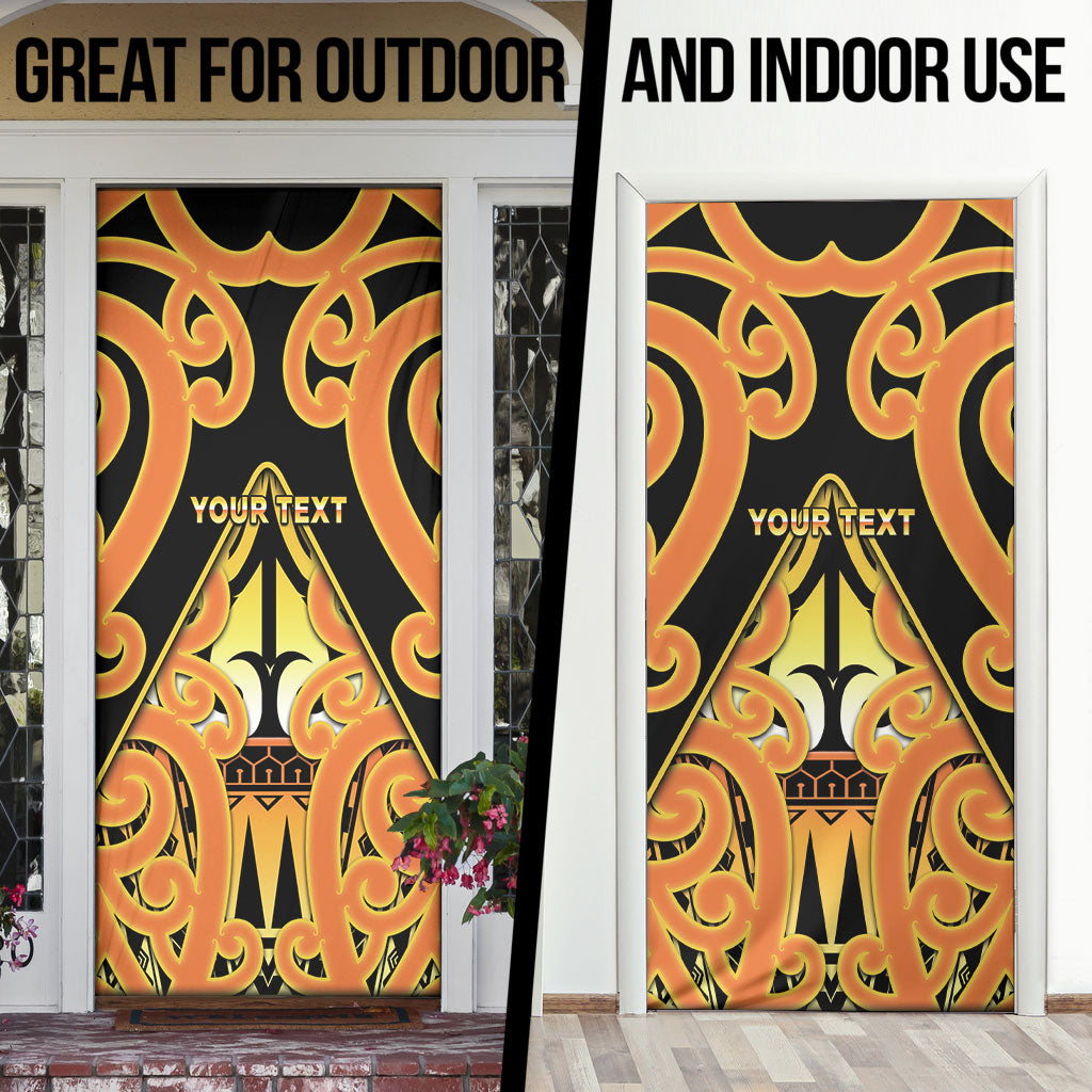 Personalised New Zealand Te Tairawhiti Door Cover Maori Koru Pattern