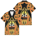 Personalised New Zealand Te Tairawhiti Family Matching Off The Shoulder Long Sleeve Dress and Hawaiian Shirt Maori Koru Pattern