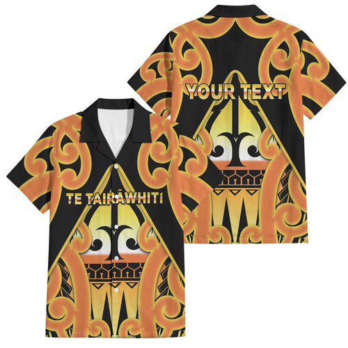 Personalised New Zealand Te Tairawhiti Family Matching Off Shoulder Short Dress and Hawaiian Shirt Maori Koru Pattern