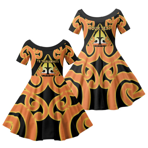 Personalised New Zealand Te Tairawhiti Family Matching Short Sleeve Bodycon Dress and Hawaiian Shirt Maori Koru Pattern