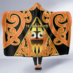 New Zealand Te Tairawhiti Hooded Blanket Maori Koru Pattern