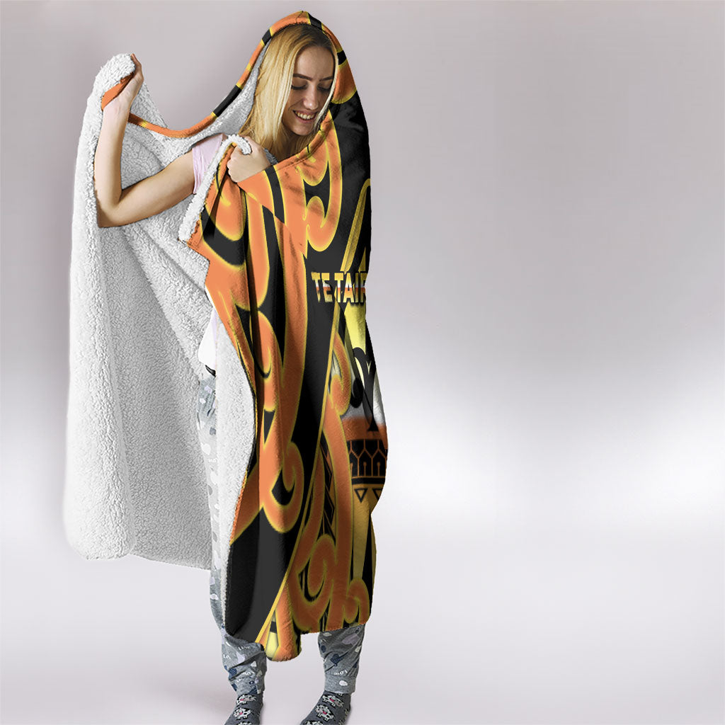 New Zealand Te Tairawhiti Hooded Blanket Maori Koru Pattern