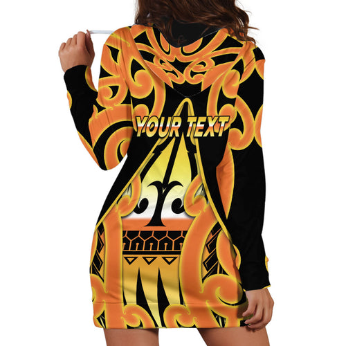 Personalised New Zealand Te Tairawhiti Hoodie Dress Maori Koru Pattern