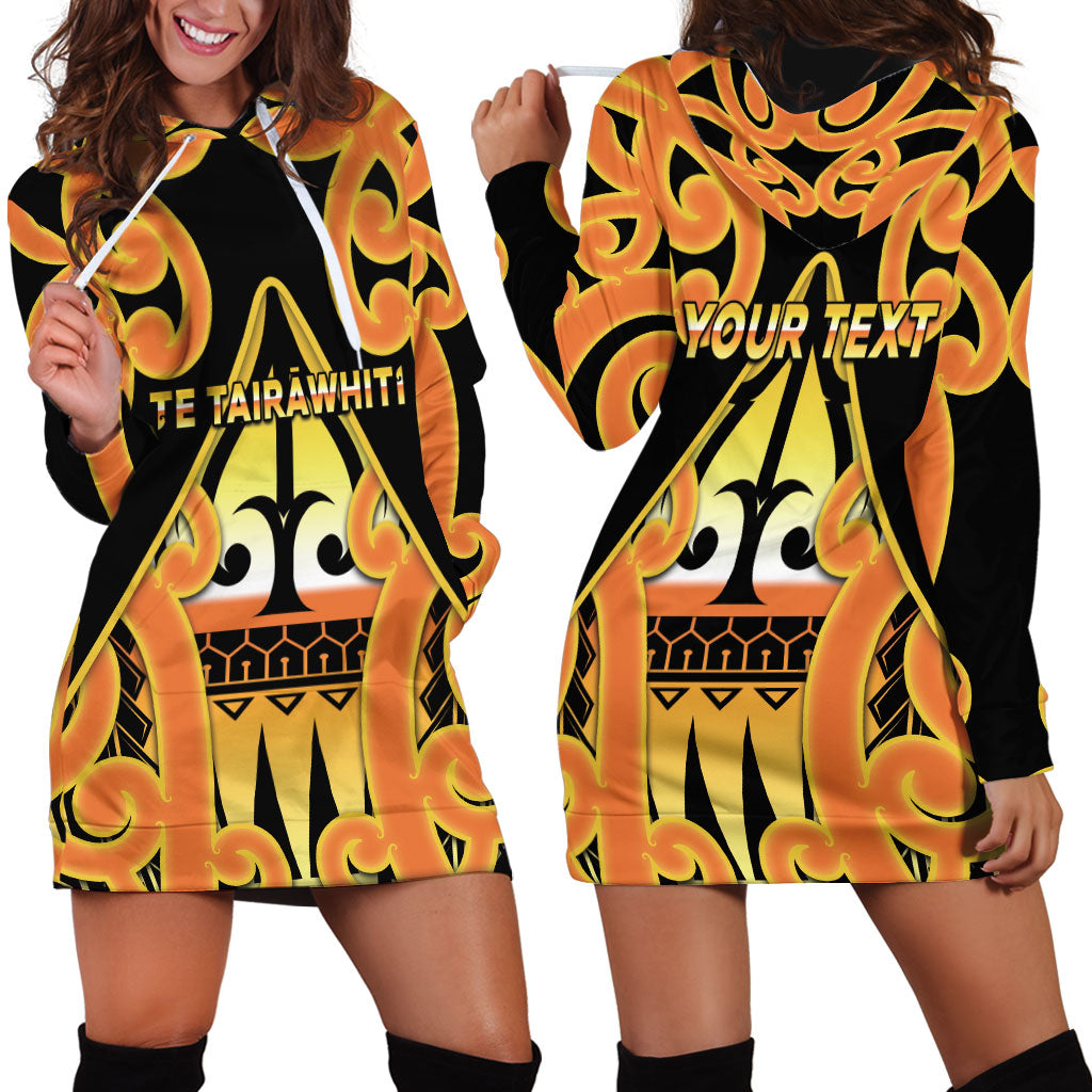 Personalised New Zealand Te Tairawhiti Hoodie Dress Maori Koru Pattern