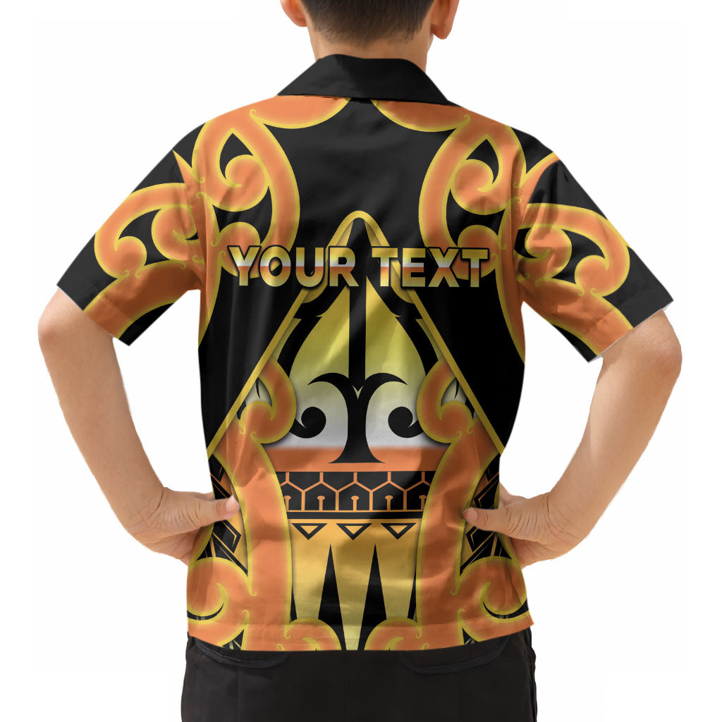 Personalised New Zealand Te Tairawhiti Kid Hawaiian Shirt Maori Koru Pattern