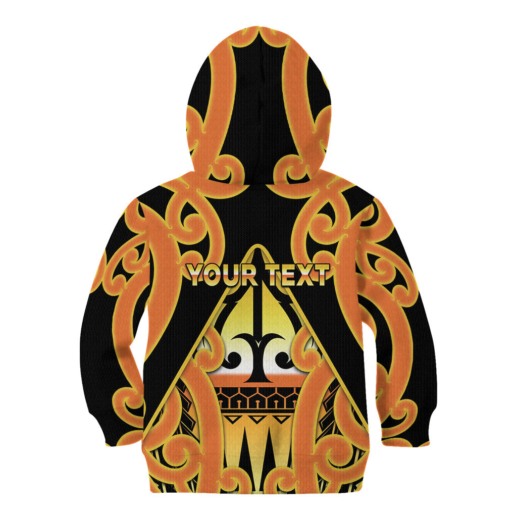 Personalised New Zealand Te Tairawhiti Kid Hoodie Maori Koru Pattern