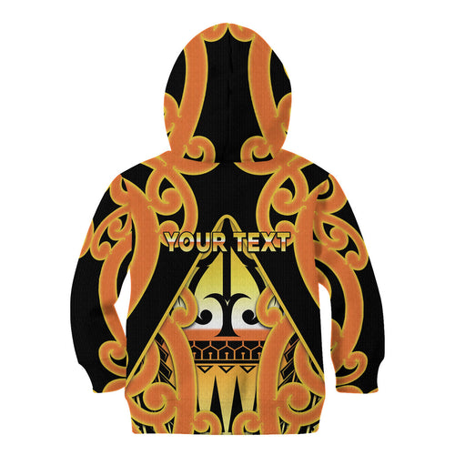 Personalised New Zealand Te Tairawhiti Kid Hoodie Maori Koru Pattern