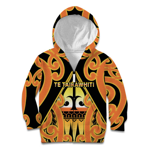 Personalised New Zealand Te Tairawhiti Kid Hoodie Maori Koru Pattern