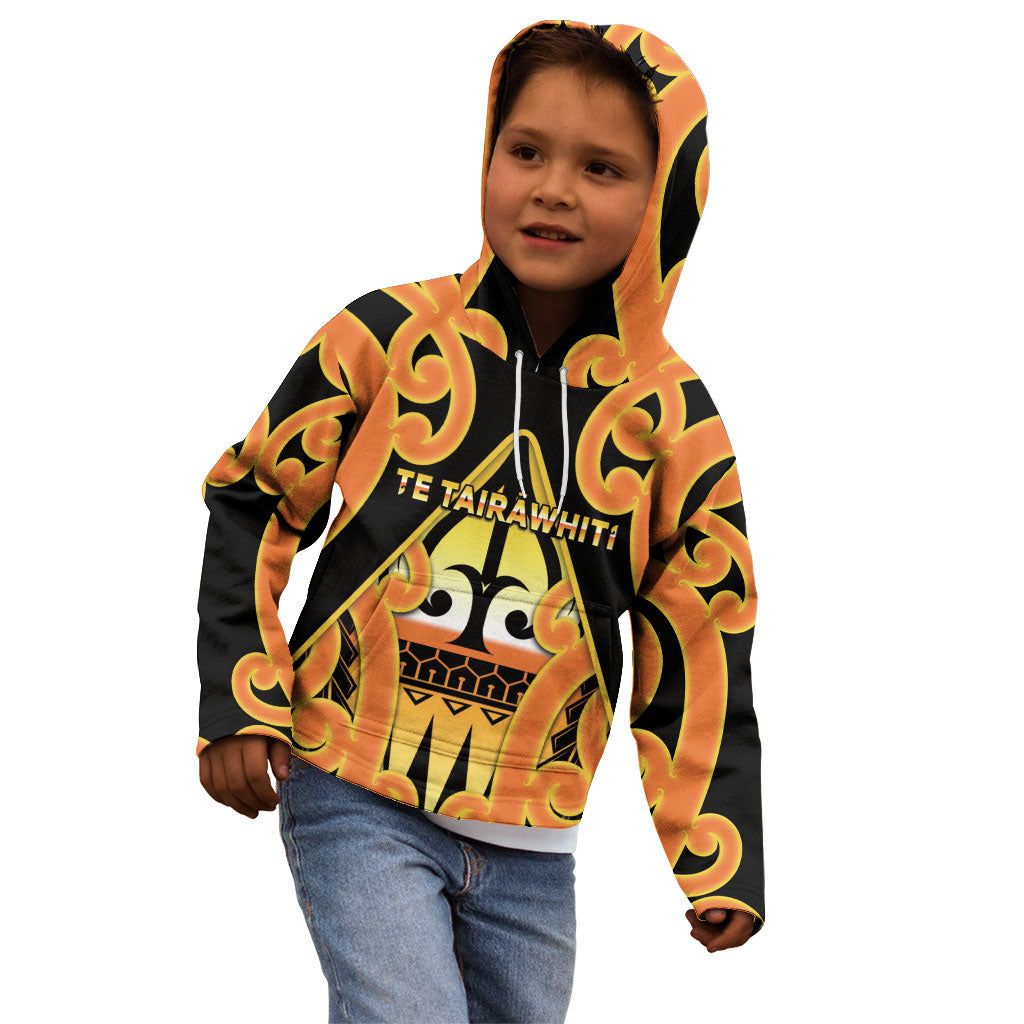 Personalised New Zealand Te Tairawhiti Kid Hoodie Maori Koru Pattern