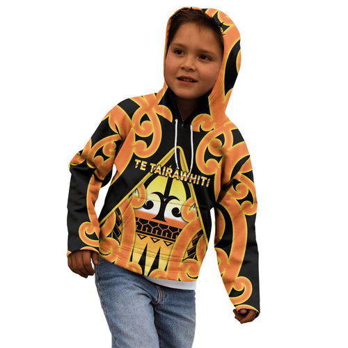 Personalised New Zealand Te Tairawhiti Kid Hoodie Maori Koru Pattern