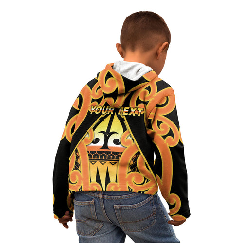 Personalised New Zealand Te Tairawhiti Kid Hoodie Maori Koru Pattern