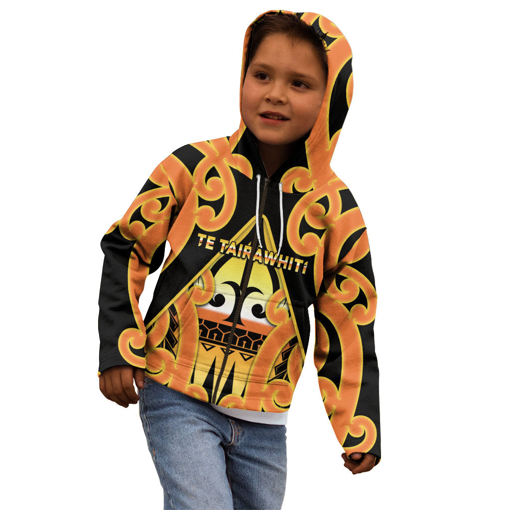 Personalised New Zealand Te Tairawhiti Kid Hoodie Maori Koru Pattern