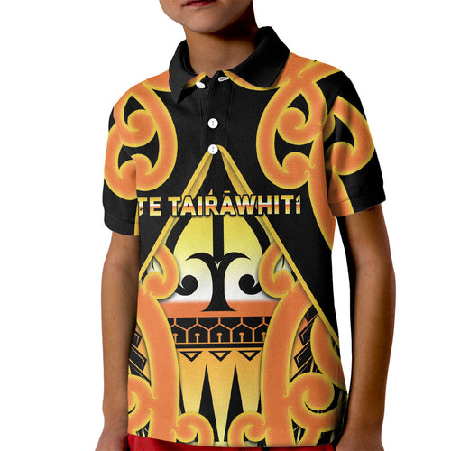 Personalised New Zealand Te Tairawhiti Kid Polo Shirt Maori Koru Pattern