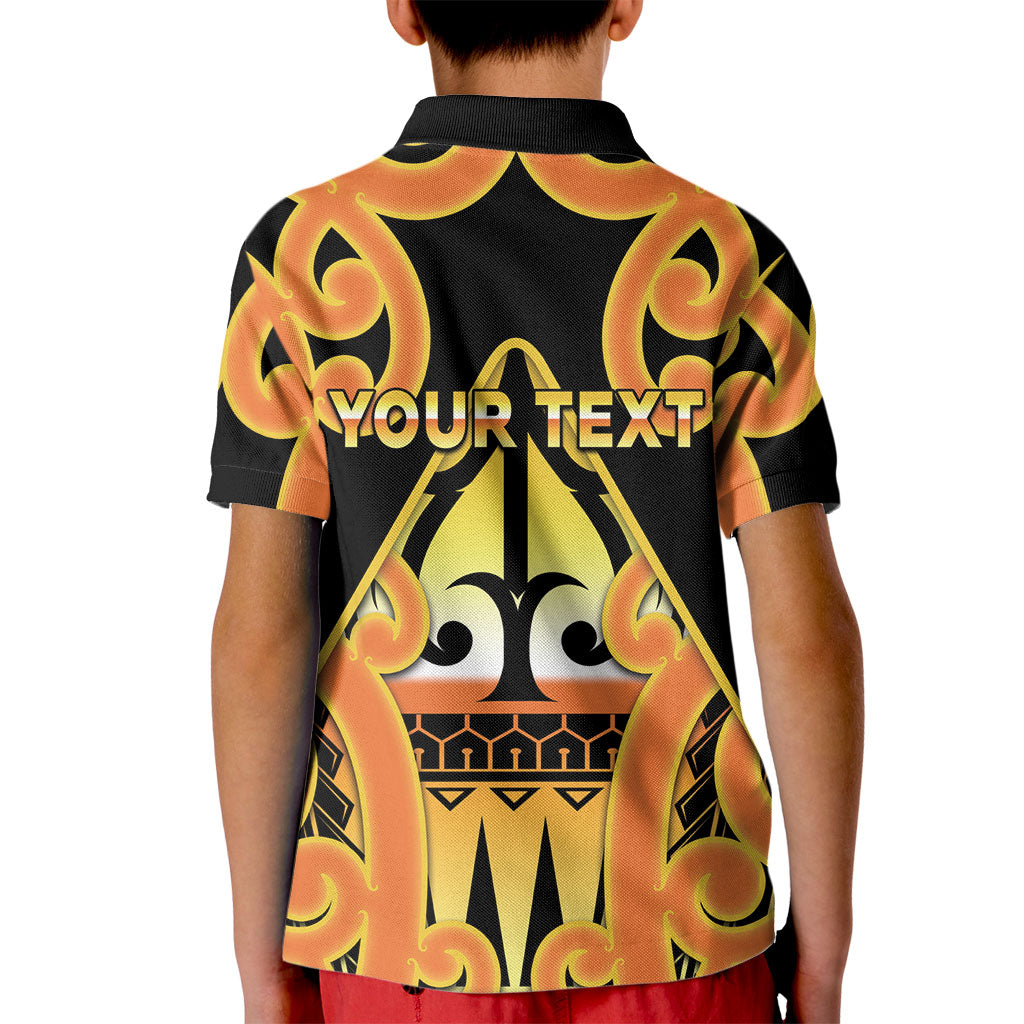 Personalised New Zealand Te Tairawhiti Kid Polo Shirt Maori Koru Pattern