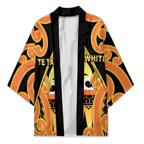Personalised New Zealand Te Tairawhiti Kimono Maori Koru Pattern