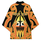 Personalised New Zealand Te Tairawhiti Kimono Maori Koru Pattern