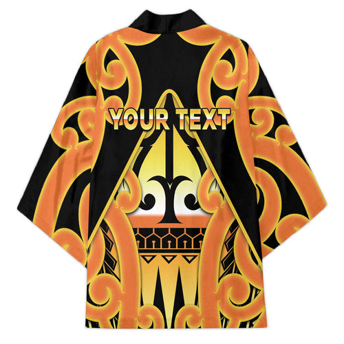 Personalised New Zealand Te Tairawhiti Kimono Maori Koru Pattern