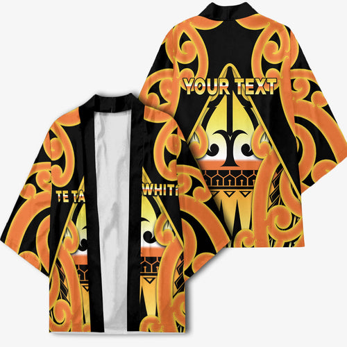Personalised New Zealand Te Tairawhiti Kimono Maori Koru Pattern