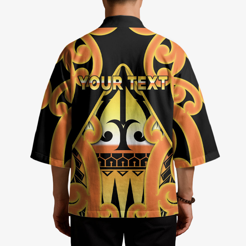 Personalised New Zealand Te Tairawhiti Kimono Maori Koru Pattern