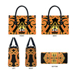 New Zealand Te Tairawhiti Leather Bag Maori Koru Pattern