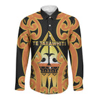 Personalised New Zealand Te Tairawhiti Long Sleeve Button Shirt Maori Koru Pattern