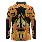 Personalised New Zealand Te Tairawhiti Long Sleeve Polo Shirt Maori Koru Pattern