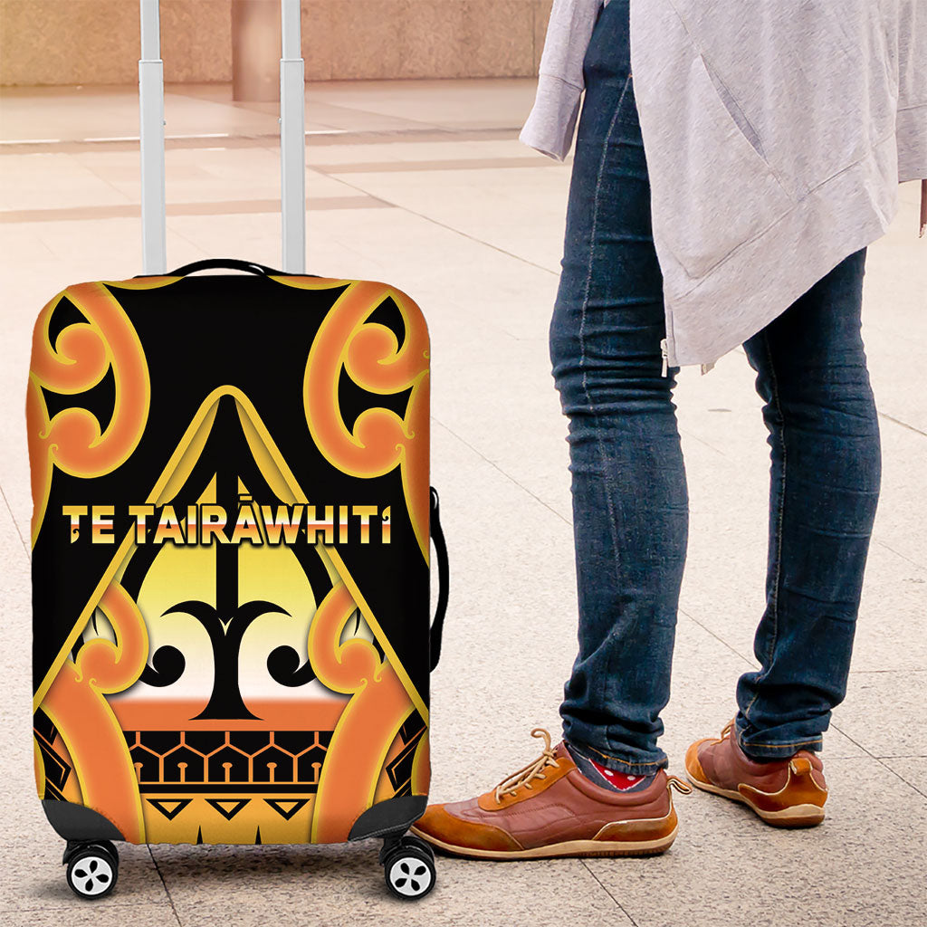 New Zealand Te Tairawhiti Luggage Cover Maori Koru Pattern