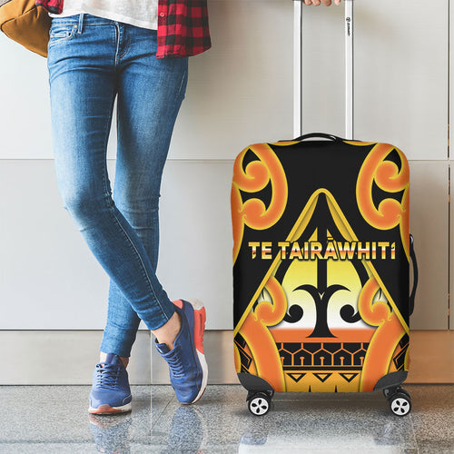 New Zealand Te Tairawhiti Luggage Cover Maori Koru Pattern