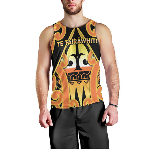 Personalised New Zealand Te Tairawhiti Men Tank Top Maori Koru Pattern