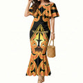 Personalised New Zealand Te Tairawhiti Mermaid Dress Maori Koru Pattern