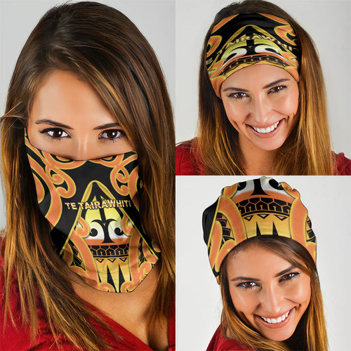 New Zealand Te Tairawhiti Neck Gaiter Maori Koru Pattern