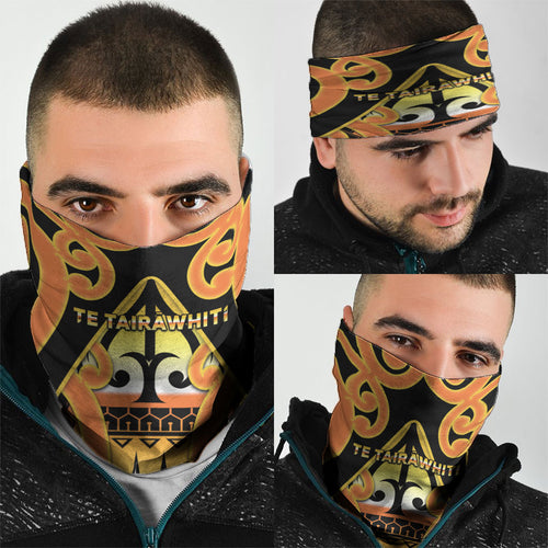 New Zealand Te Tairawhiti Neck Gaiter Maori Koru Pattern