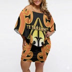 Personalised New Zealand Te Tairawhiti Off Shoulder Short Dress Maori Koru Pattern