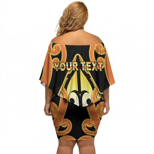 Personalised New Zealand Te Tairawhiti Off Shoulder Short Dress Maori Koru Pattern