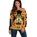Personalised New Zealand Te Tairawhiti Off Shoulder Sweater Maori Koru Pattern